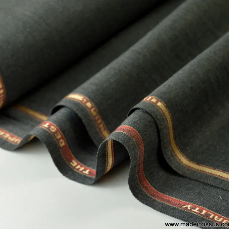 Tissu gabardine costume et confection gris