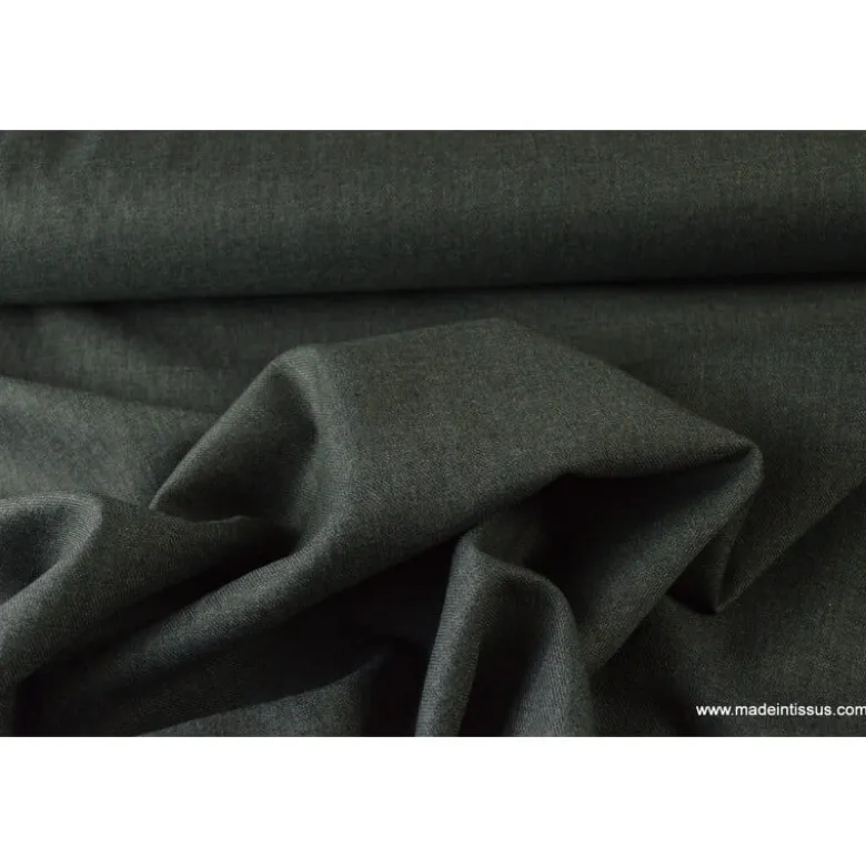 Tissu gabardine costume et confection gris