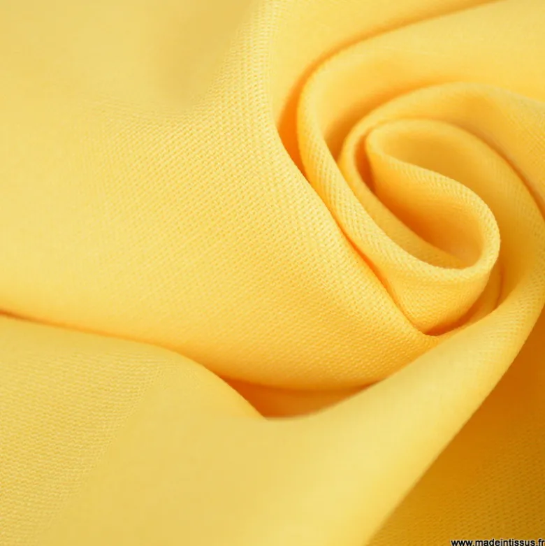 Tissu gabardine de coton coloris Jaune - OEKO TEX