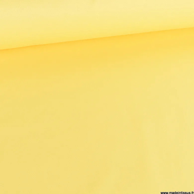 Tissu gabardine de coton coloris Jaune - OEKO TEX