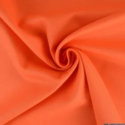 Tissu gabardine de coton coloris Orange Tangerine - OEKO TEX