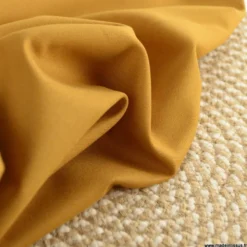 Tissu gabardine de coton coloris Curry - OEKO TEX