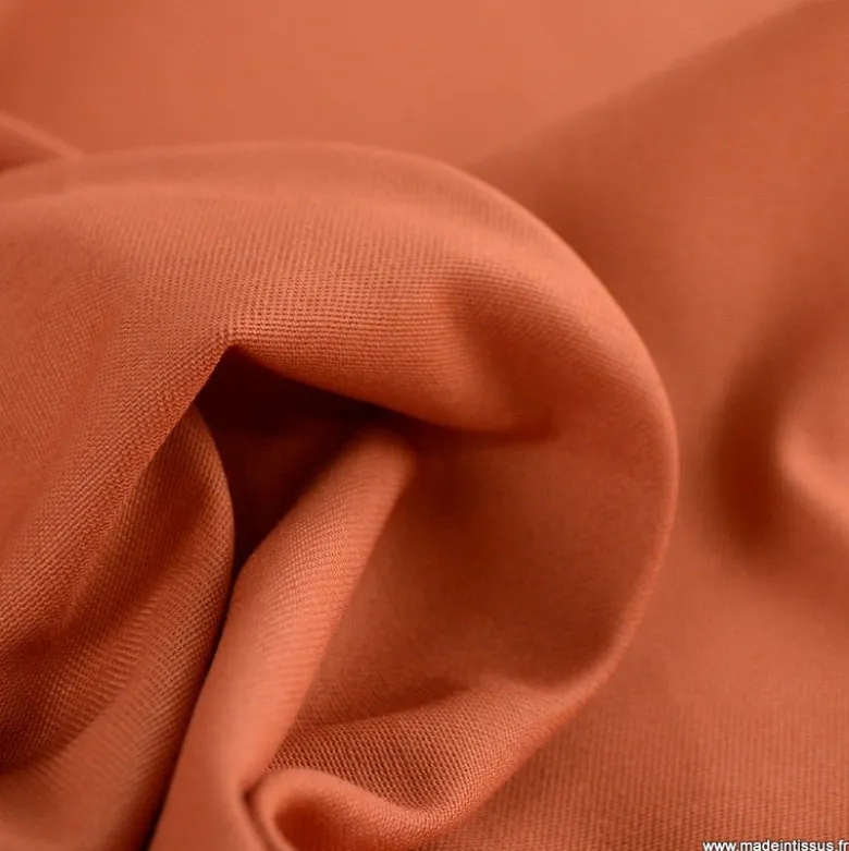 Tissu gabardine de coton coloris Fauve - OEKO TEX