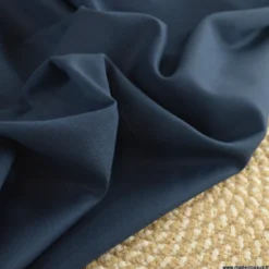 Tissu gabardine de coton coloris bleu marine - OEKO TEX
