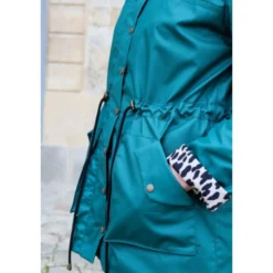 Tissu Gabardine enduite imperméable émeraude