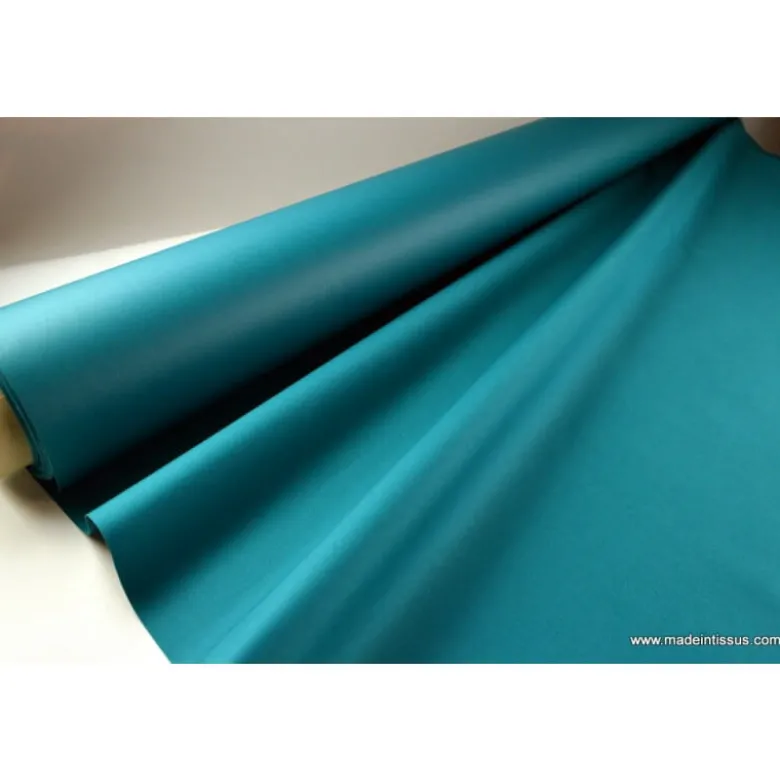 Tissu Gabardine enduite imperméable émeraude
