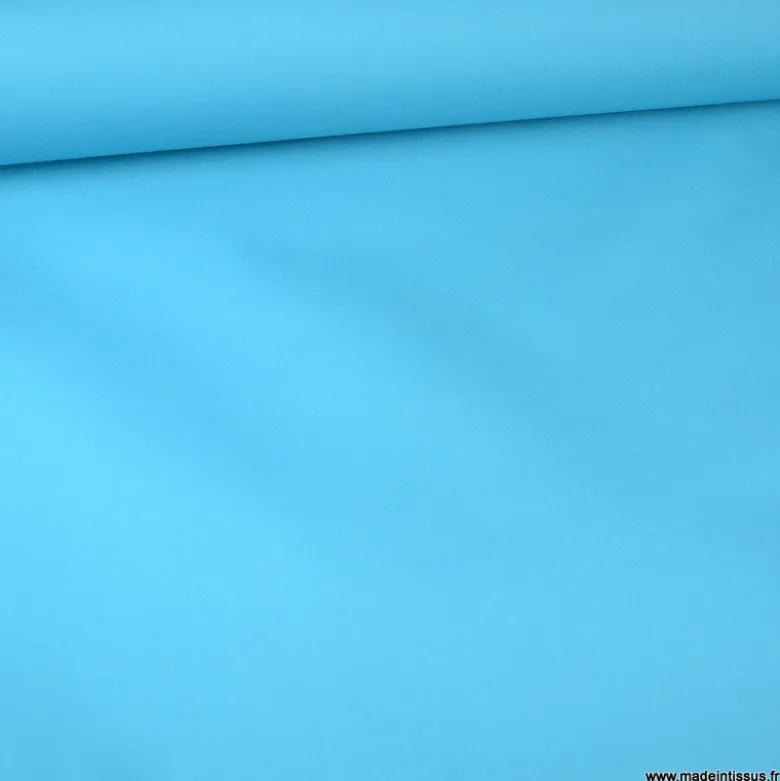Tissu Gabardine enduite étanche turquoise.