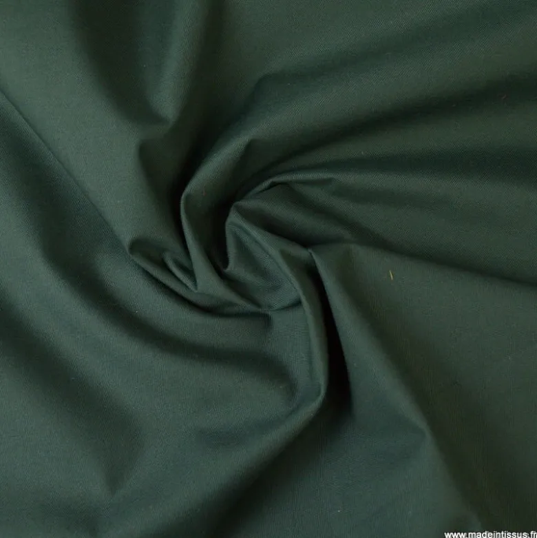 Tissu Gabardine enduite étanche kaki.