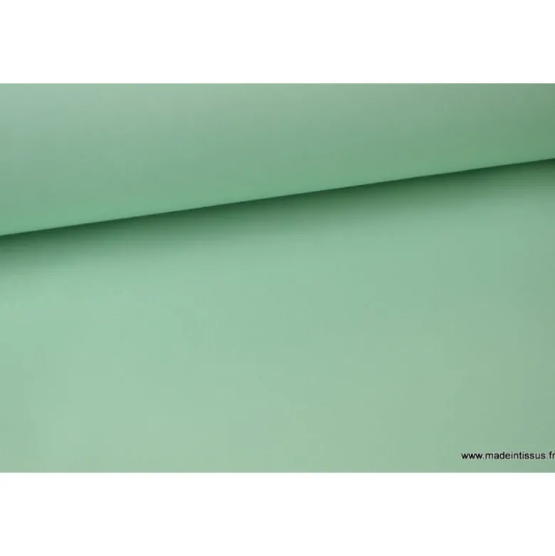 Tissu Gabardine enduite étanche menthe.