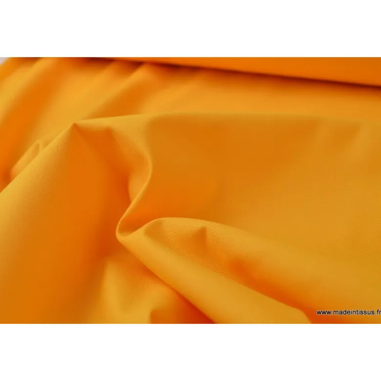 Tissu Gabardine enduite étanche jaune Bouton d'Or
