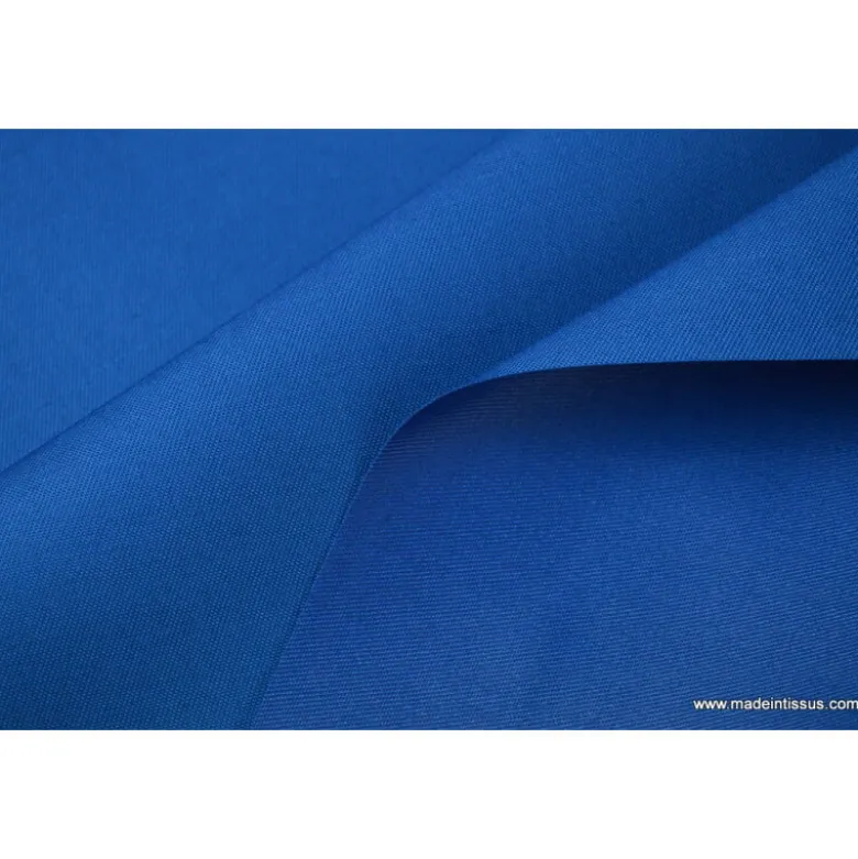 Tissu Gabardine enduite étanche pétrole.