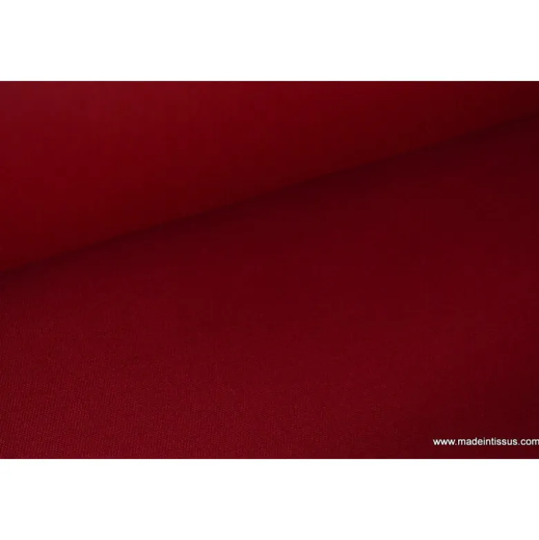 Tissu Gabardine enduite étanche rouge hermès.