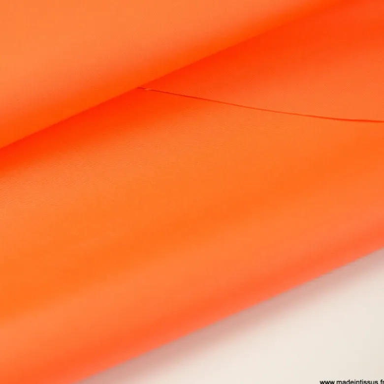 Tissu Gabardine enduite étanche Orange