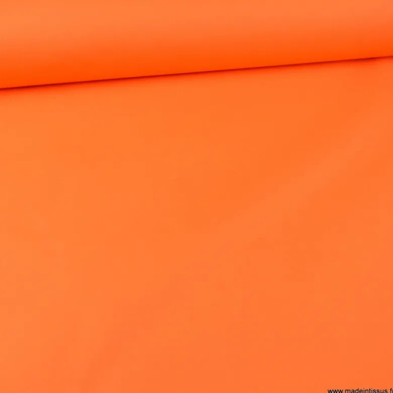 Tissu Gabardine enduite étanche Orange