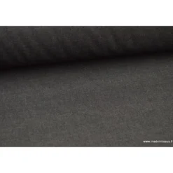 Tissu gabardine polyester viscose enduite étanche anthracite