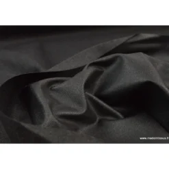 Tissu gabardine polyester viscose enduite étanche anthracite