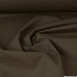 Tissu gabardine polyester viscose enduite étanche chocolat