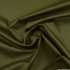 Tissu gabardine sergé coloris Kaki foncé - OEKO TEX