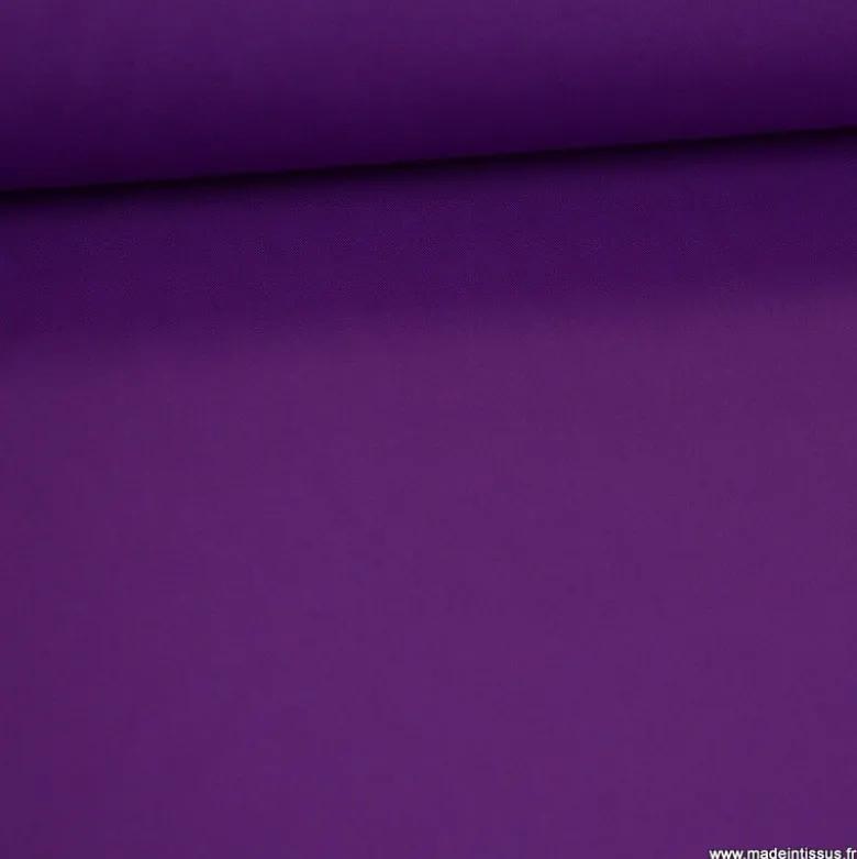 Tissu gabardine sergé coloris Violet - OEKO TEX