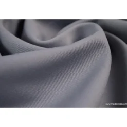 Tissu gabardine sergé coloris Gris souris - OEKO TEX