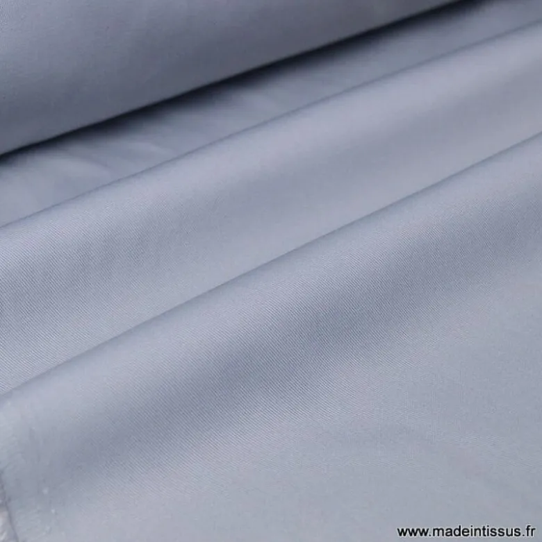 Tissu gabardine sergé coloris Gris souris - OEKO TEX