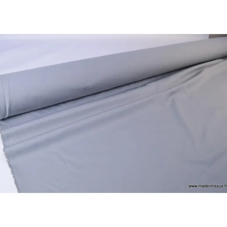 Tissu gabardine sergé coloris Gris souris - OEKO TEX