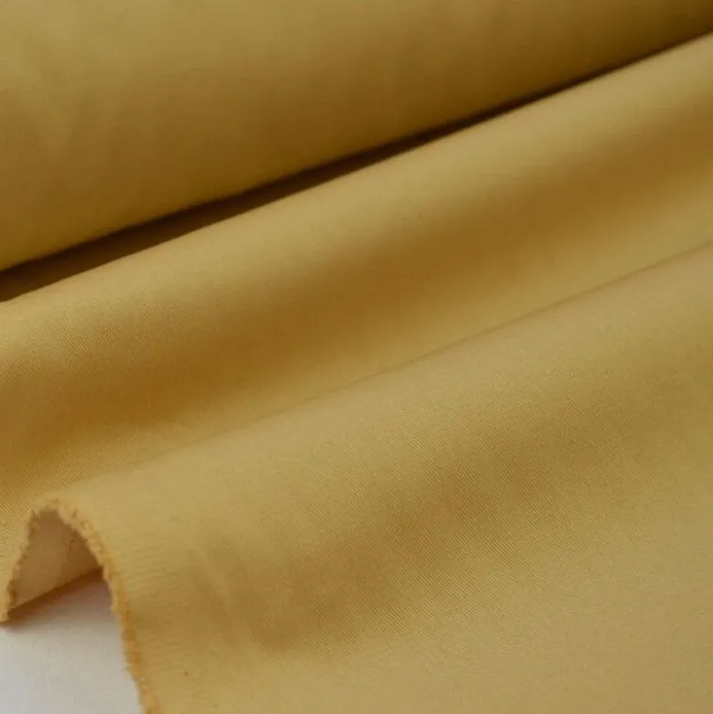 Tissu gabardine sergé coloris sable - OEKO TEX
