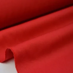 Tissu gabardine sergé coloris rouge - OEKO TEX