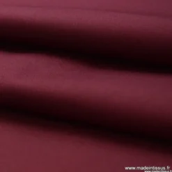 Tissu gabardine sergé polyester coton coloris bordeaux - OEKO TEX