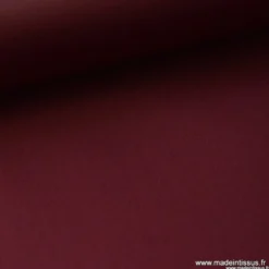 Tissu gabardine sergé polyester coton coloris bordeaux - OEKO TEX
