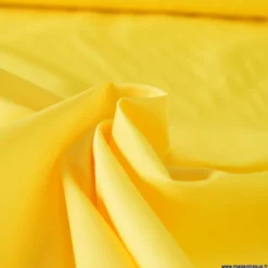 Tissu gabardine sergé polyester coton coloris Jaune Soleil - OEKO TEX