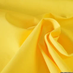 Tissu gabardine sergé polyester coton coloris Jaune Soleil - OEKO TEX