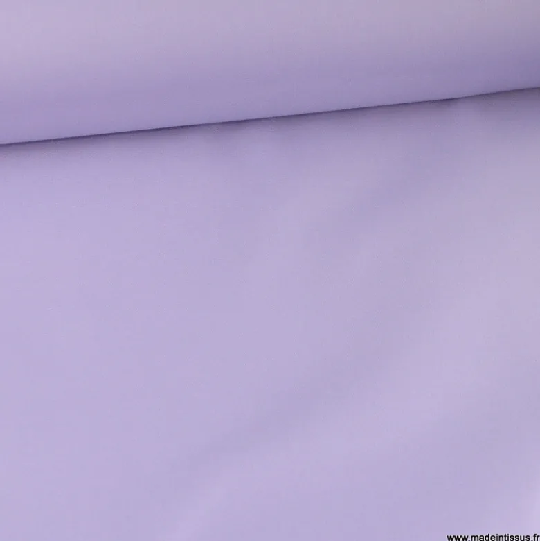 Tissu gabardine sergé polyester coton coloris Parme - OEKO TEX