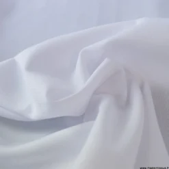 Tissu gabardine sergé polyester coton coloris blanc - OEKO TEX