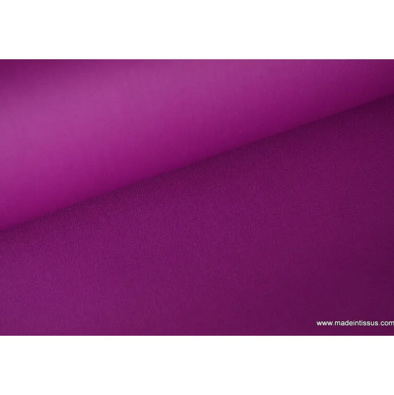 Tissu gabardine sergé polyester coton coloris Dalhia - OEKO TEX