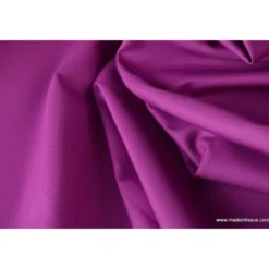Tissu gabardine sergé polyester coton coloris Dalhia - OEKO TEX