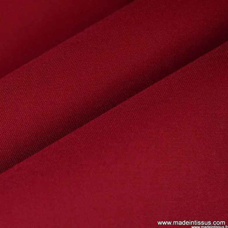 Tissu gabardine sergé polyester coton coloris hermès - OEKO TEX