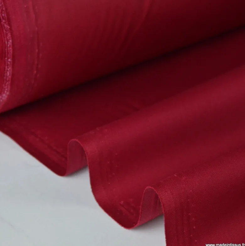 Tissu gabardine sergé polyester coton coloris hermès - OEKO TEX