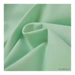 Tissu gabardine sergé polyester coton coloris menthe - OEKO TEX