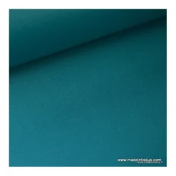 Tissu gabardine sergé polyester coton coloris émeraude - OEKO TEX