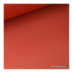 Tissu gabardine sergé polyester coton coloris tomette - OEKO TEX