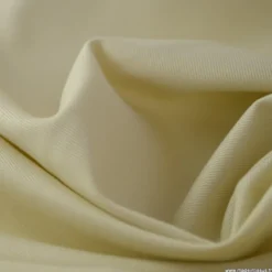 Tissu gabardine sergé polyester coton coloris écru - OEKO TEX