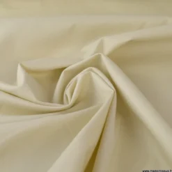 Tissu gabardine sergé polyester coton coloris écru - OEKO TEX