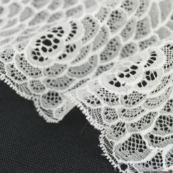 Tissu Galon dentelle élasthanne Rachel coloris crème
