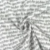 Tissu Harry Potter écriture script noir et blanc