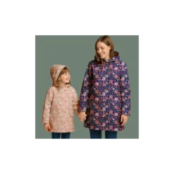 Tissu imperméable Coline type ciré motif licornes fond rose