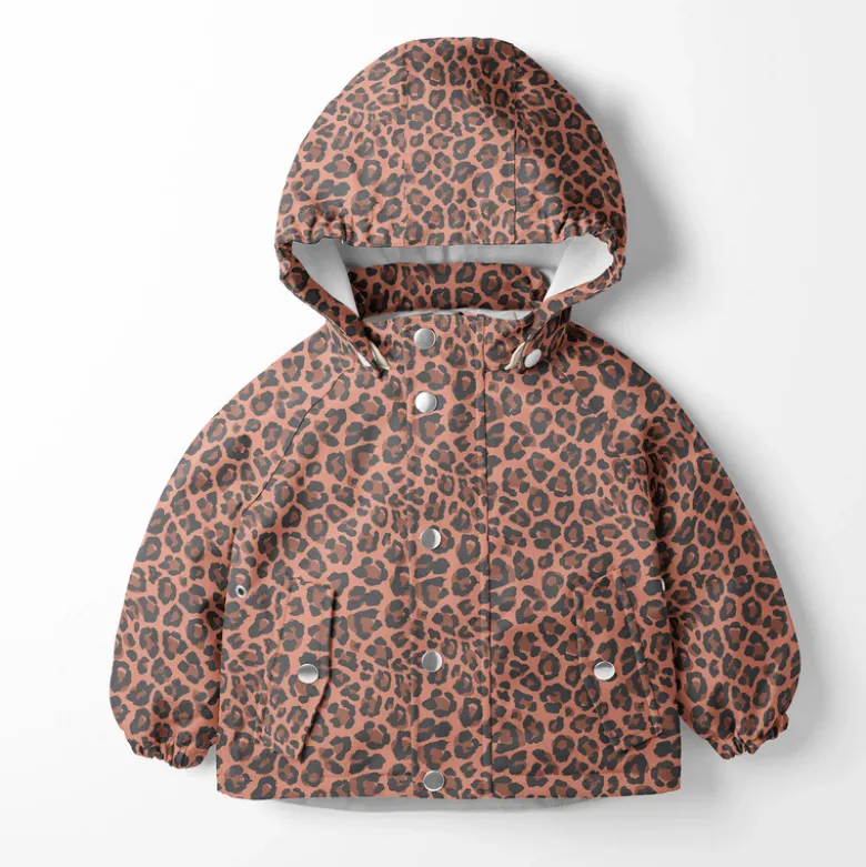Tissu imperméable type ciré motif Panthère léopard Graou