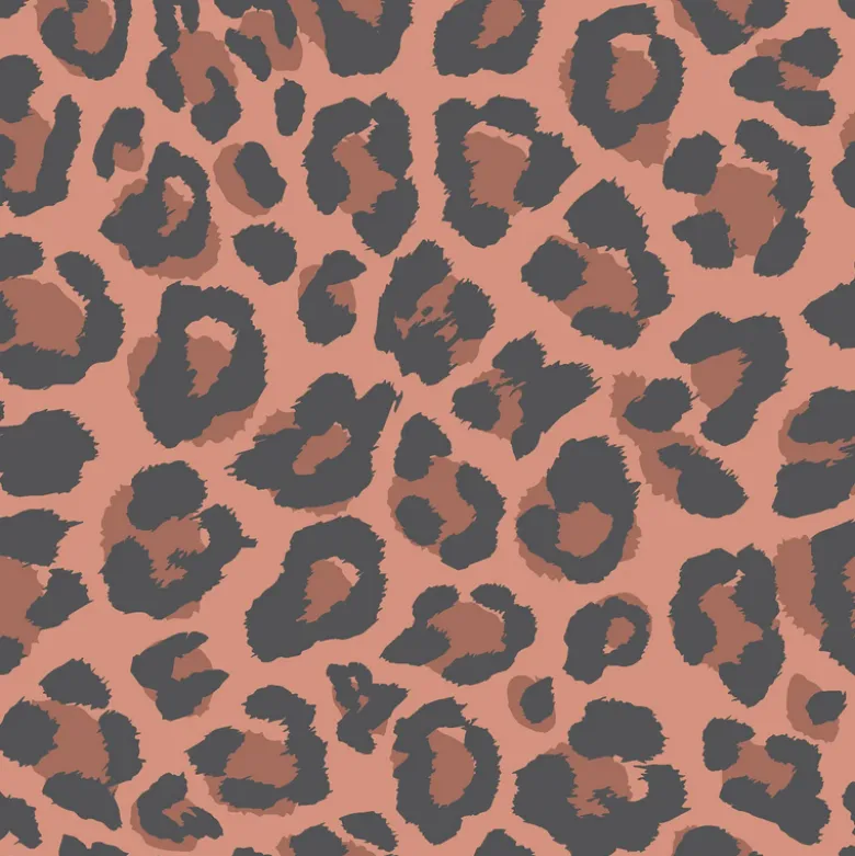 Tissu imperméable type ciré motif Panthère léopard Graou