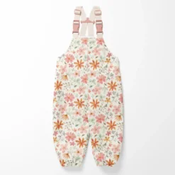Tissu imperméable type ciré motif fleurs aquarelles fond blanc cassé