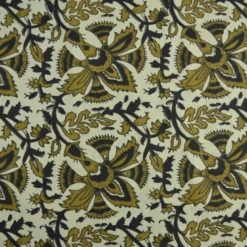 Tissu Indien Block Print Anegundi fond lin